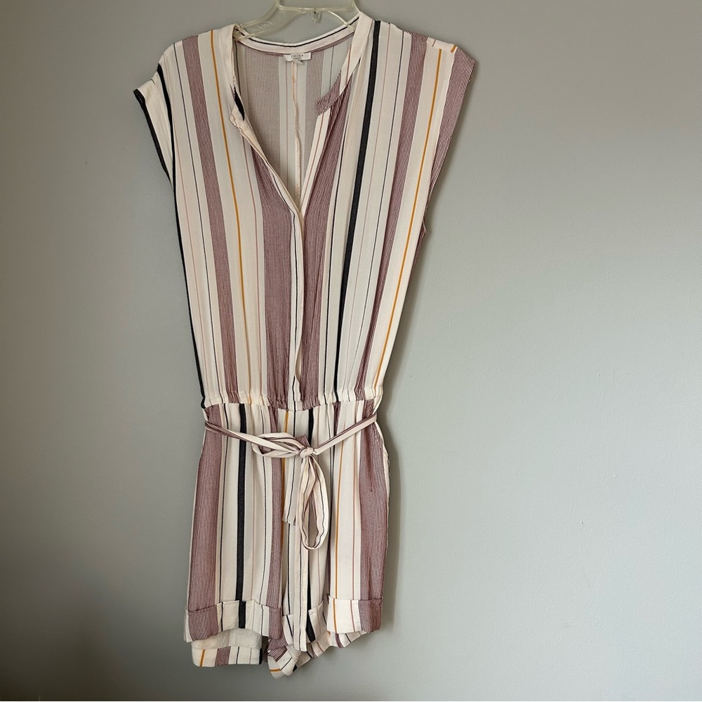 Striped Sleeveless Romper